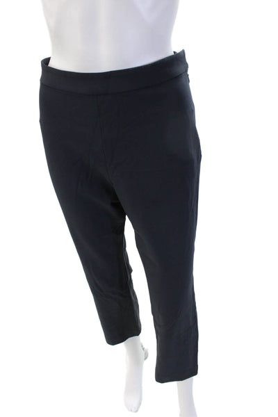 Charlotte Brody Women Black Ankle Cropped Dress Pants Zip Cotton Blend Size 10