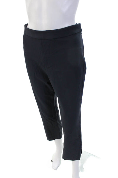 Charlotte Brody Women Black Ankle Cropped Dress Pants Zip Cotton Blend Size 10