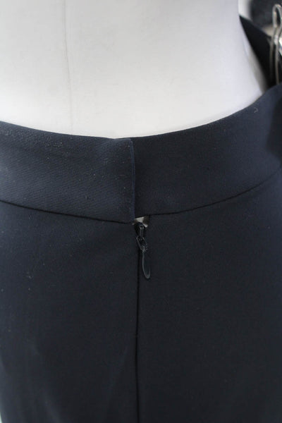 Charlotte Brody Women Black Ankle Cropped Dress Pants Zip Cotton Blend Size 10