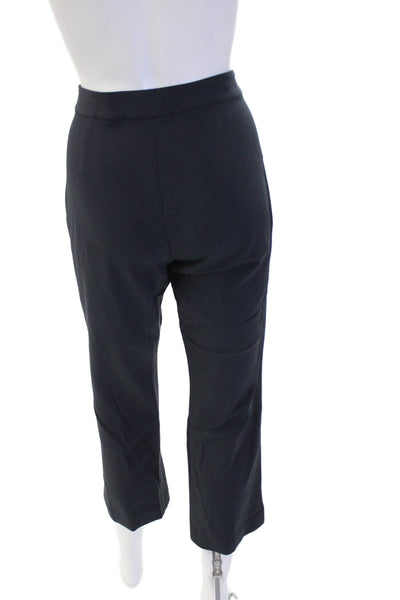 Charlotte Brody Women Black Ankle Cropped Dress Pants Zip Cotton Blend Size 10