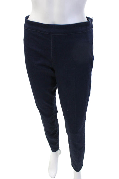 Tory Burch Womens Dark Blue Jeggings Zip Cotton Designer Size 30
