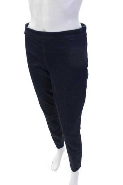 Tory Burch Womens Dark Blue Jeggings Zip Cotton Designer Size 30