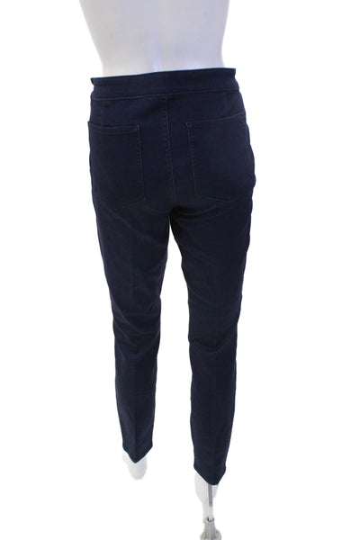 Tory Burch Womens Dark Blue Jeggings Zip Cotton Designer Size 30