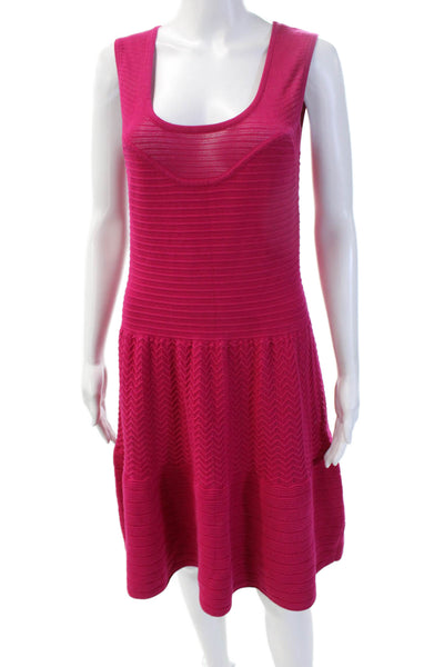 Sandro Women Fit & Flare Sweater Dress Pink Size 3