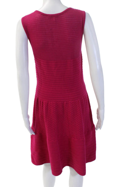 Sandro Women Fit & Flare Sweater Dress Pink Size 3
