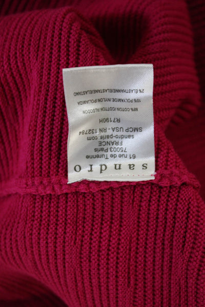 Sandro Women Fit & Flare Sweater Dress Pink Size 3