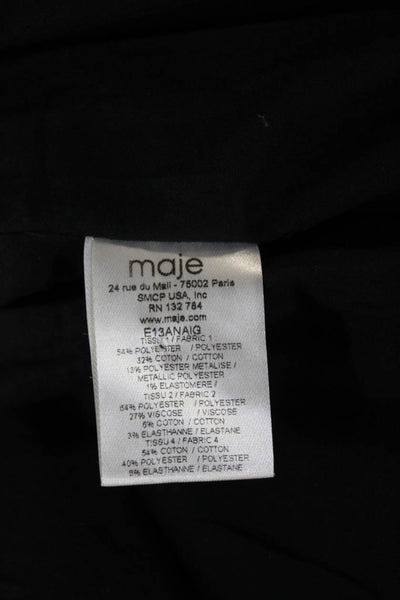 Maje Womens A-Line Fit Flare V-Neck Sleeveless White Dress Size 3