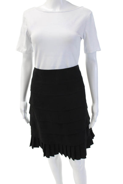 Sandro Womens Pleated Black Skirt Size 8