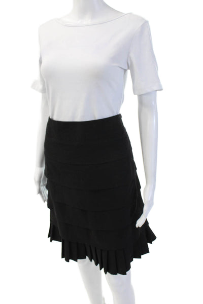 Sandro Womens Pleated Black Skirt Size 8