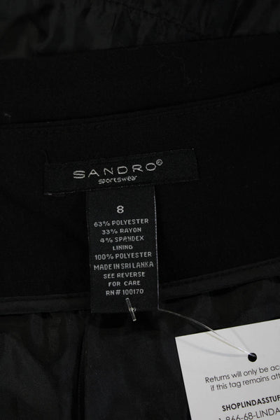 Sandro Womens Pleated Black Skirt Size 8