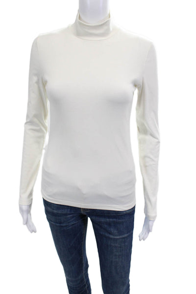 Banana Republic Women Mock Neck Long Sleeve White Top Size XS