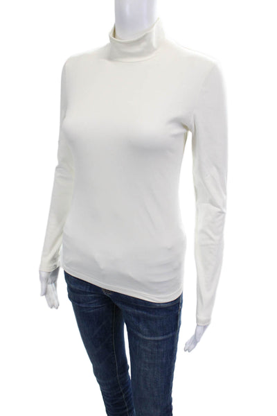 Banana Republic Women Mock Neck Long Sleeve White Top Size XS