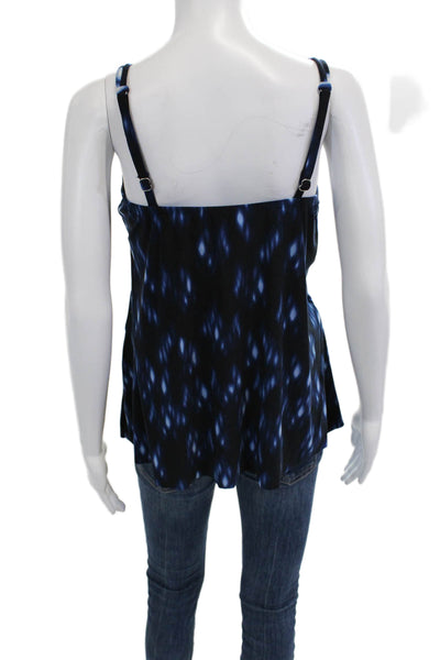 Magicsuit Womens Black Geometric V-Neck Camisole Buckle Detail Size 14