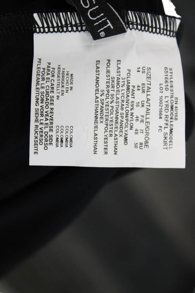 Miraclesuit Womens Black Skater Mini Skort Size 14