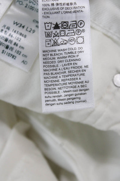 Levis Mens Skinny White Jeans Size 34