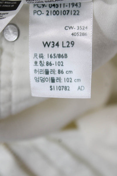 Levis Mens Skinny White Jeans Size 34