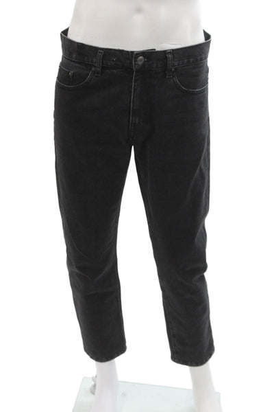 Lafaurie Mens Black Cropped Ankle Jeans Cotton Blend 90s Size 42