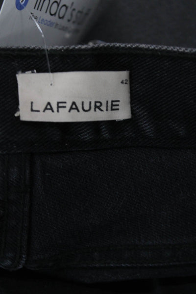 Lafaurie Mens Black Cropped Ankle Jeans Cotton Blend 90s Size 42