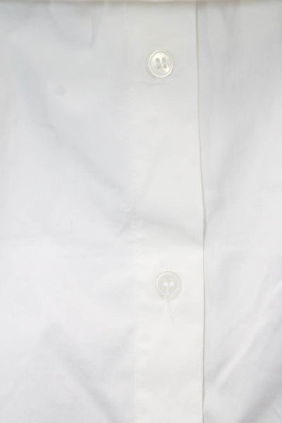 Zara Women White Sleeveless Button Front Top Classic Size M