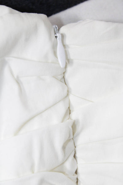 Zara Women White Sleeveless Button Front Top Classic Size M