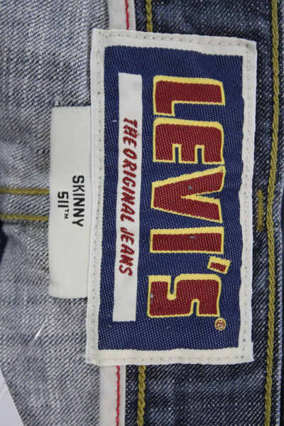 Levis Mens Skinny Blue Jeans Size 36