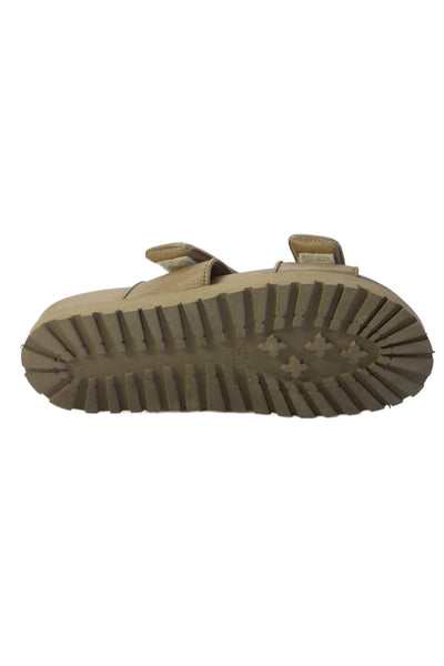 Gia x Pernille Teisbaek Womens Double Strap Slip On Sandals Shoes Brown Size 8.5