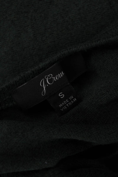 J Crew Women Basic Green Crew Neck Long Sleeve T-Shirt Size S