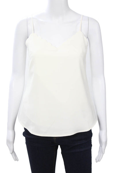 J Crew Womens Camisole V Neck White Polyester Size 00