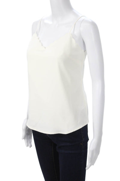 J Crew Womens Camisole V Neck White Polyester Size 00
