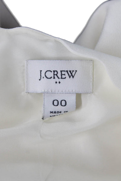J Crew Womens Camisole V Neck White Polyester Size 00