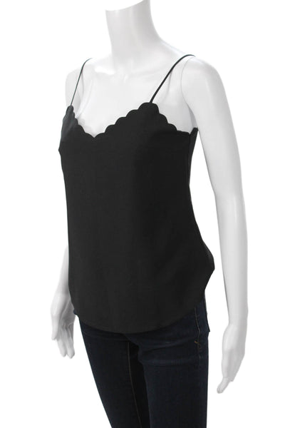 J Crew Womens Camisole Black 100% Polyester Sleeveless Size 00