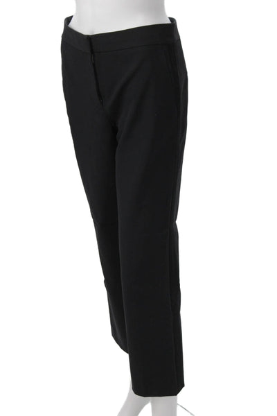 Rebecca Taylor Womens Cropped Dress Pants Black Hook & Eye Size 2