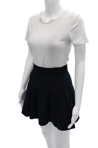ALC Womens Flare Mini Skater Skirt Dark Blue Size M