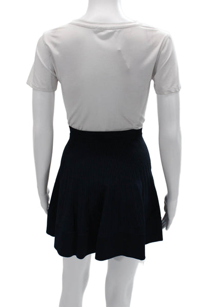 ALC Womens Flare Mini Skater Skirt Dark Blue Size M