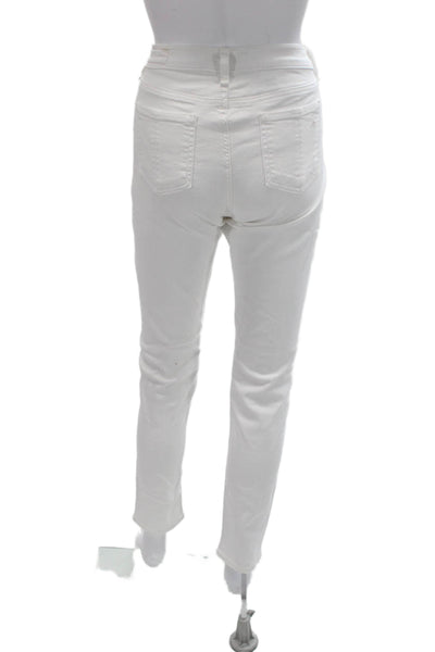 Rag & Bone Jean Womens Skinny Tapered Jeans White Low Rise Size 27