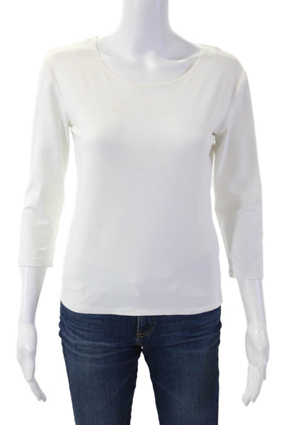 Only Hearts Womens Basic Long Sleeve White T-Shirt Size M