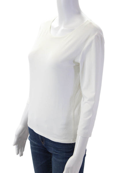 Only Hearts Womens Basic Long Sleeve White T-Shirt Size M