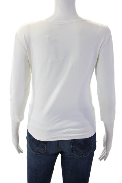 Only Hearts Womens Basic Long Sleeve White T-Shirt Size M