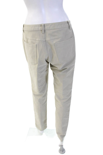 Lululemon Women Chino Pants Beige Cotton Button Size M