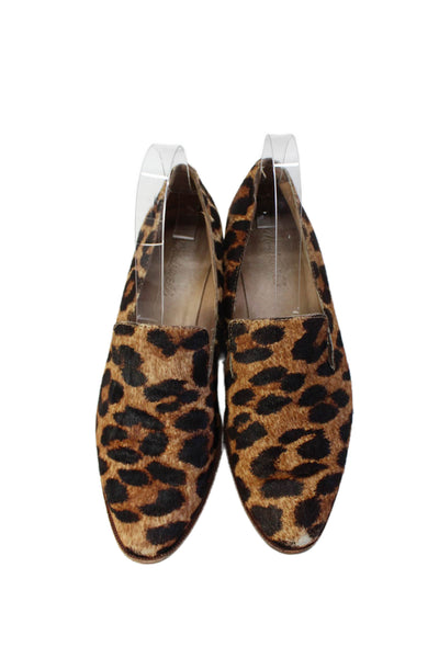 Madewell Womens Slip On Leopard Printed Pony Hair Loafers Brown Size 7.5