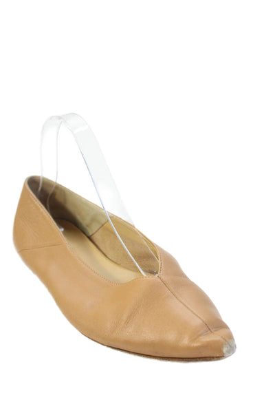 Aeyde Womens Slip On Pointed Toe Leather Ballet Flats Brown Size 8.5