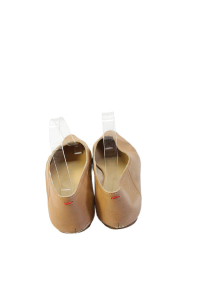 Aeyde Womens Slip On Pointed Toe Leather Ballet Flats Brown Size 8.5