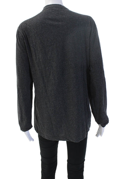 Standard James Perse Womens Dark Gray Long Sleeve Crew Neck T Shirt Size 2