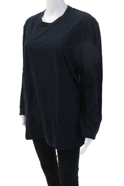 Standard James Perse Women Basic Tee Black Crewneck Long Sleeve Size 2