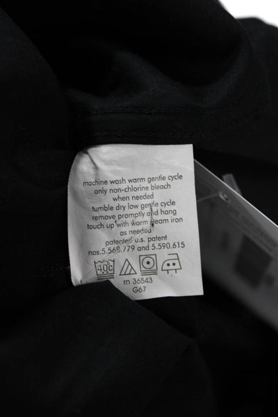 Kenneth Cole Reaction Mens Point Collar Dress Shirt Black Long Sleeve Size 16.5