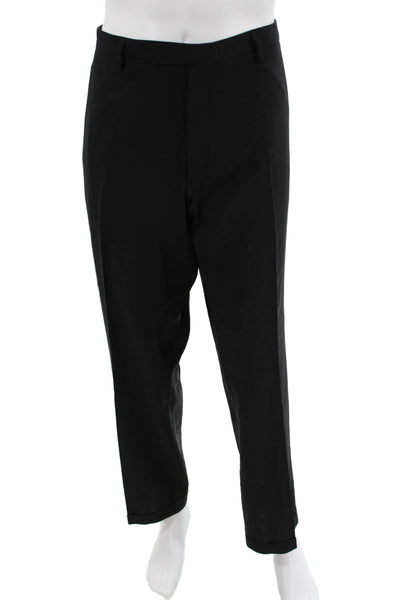 Boss Hugo Boss Mens Dress Pants Black Wool Button Size 39