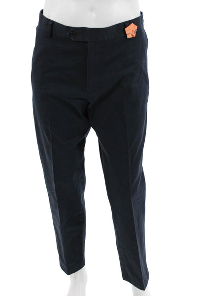 Brooks Brothers Mens Chino Dress Pants Dark Blue 100% Cotton Size 36