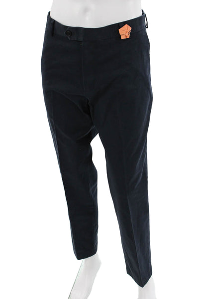 Brooks Brothers Mens Chino Dress Pants Dark Blue 100% Cotton Size 36