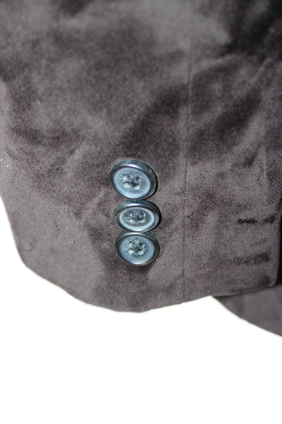 Joseph Abboud Mens Brown Cotton Blazer Collared Button Front Classic Size 40