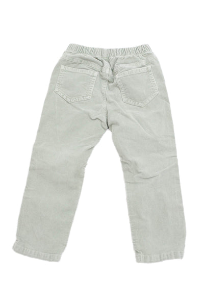 Il Gufo Boys Cotton Buttoned Ribbed Corduroy Pants Green Size 3
